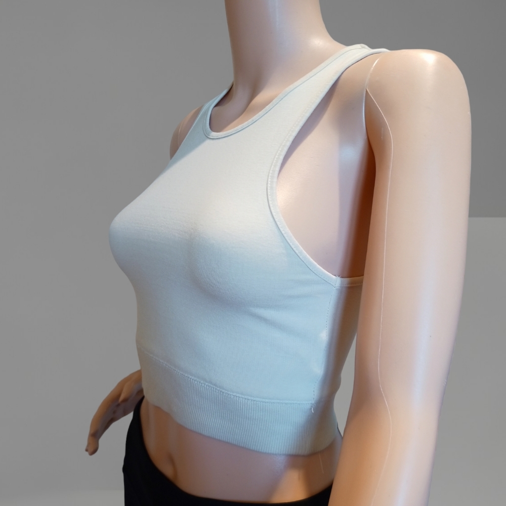 Zara Women's Beige Cropped Tank Top - Picture 10 of 16